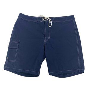 Men's J‎ Crew Board Shorts Mesh Lined Drawstring Swim Wear Blue 35